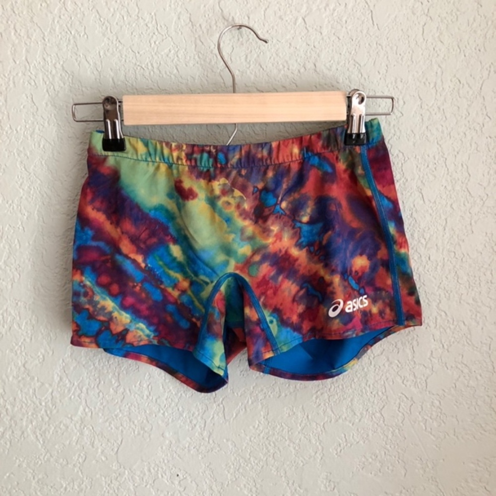Multi-Colored Reversible Asics Workout Shorts S